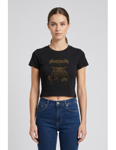 Blash t-shirt in cotone con stampa strass BS1710034 [4a227aca]
