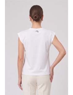 Markup t-shirt in cotone con applicazioni MW1610011 [72c6db22] 2