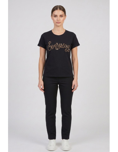 PDK t-shirt in cotone con stampa patch 056930 [54435a40]