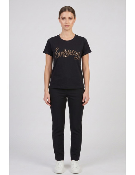 PDK t-shirt in cotone con stampa patch 056930 [54435a40]