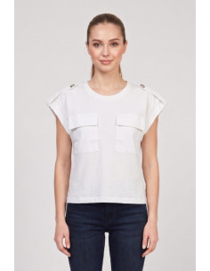 Markup t-shirt in cotone con martingala sulle spalle MW1610020 [359ce419]