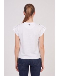 Markup t-shirt in cotone con martingala sulle spalle MW1610020 [359ce419] 2