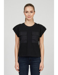 Markup t-shirt in cotone con martingala sulle spalle MW1610020 [1e9e5c95]