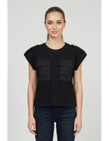Markup t-shirt in cotone con martingala sulle spalle MW1610020 [1e9e5c95]