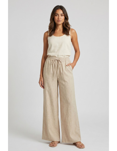 Fly Girl pantalone con laccio in misto viscosa 30164/20 [5f39b7c0]