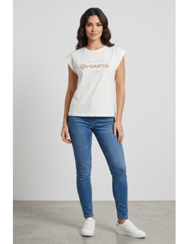 Fly Girl t-shirt giromanica in cotone stretch 11694/04 [e3af2be3]