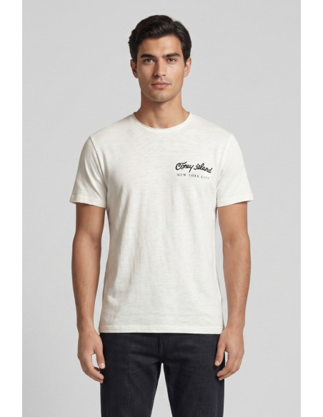 Guy t-shirt in jersey di cotone con orli vivi Cabrio119-sb M49890 [32f8f8e0]