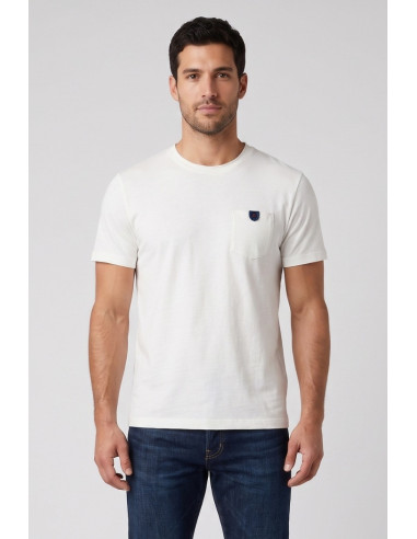 Guy t-shirt in jersey di cotone con taschino Cabrio109-jr M49876 [c2e2a8d6]