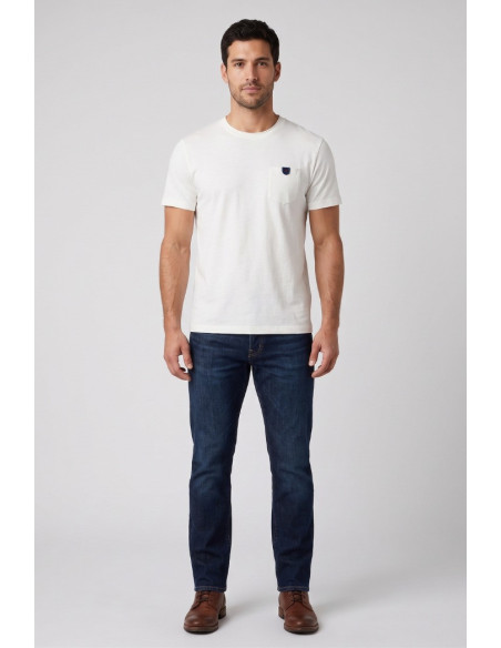 Guy t-shirt in jersey di cotone con taschino Cabrio109-jr M49876 [acd92adf]