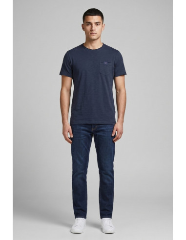 Guy t-shirt in jersey di cotone con taschino Cabrio109-jr M49876 [37c790d9]
