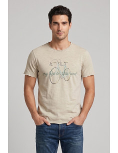 Guy t-shirt in jersey di cotone con orli vivi Cabrio120-sb M49891 [8e16d79e]
