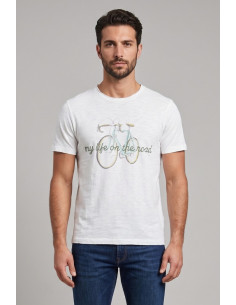 Guy t-shirt in jersey di cotone con orli vivi Cabrio120-sb M49891 [aac07097]