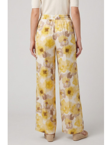 Fly Girl pantalone in viscosa a fantasia 30164/21 [e75b660f]