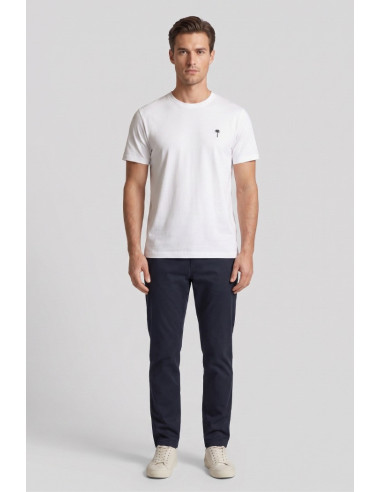 Guy t-shirt in jersey di cotone con logo ricamato Cabrio754rn-jet2 M49864 [896e9f7a]