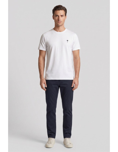 Guy t-shirt in jersey di cotone con logo ricamato Cabrio754rn-jet2 M49864 [896e9f7a]