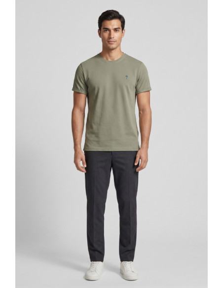 Guy t-shirt in jersey di cotone con logo ricamato Cabrio754rn-jet2 M49864 [e808f79f]