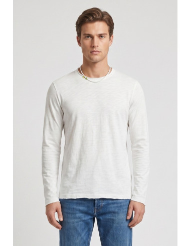 Guy t-shirt manica lunga con orli vivi Mondial467-jsb3 M49907 [d2cd588c]