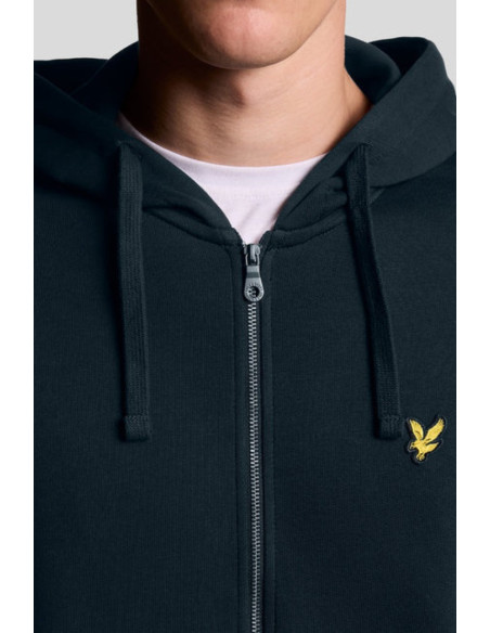 Lyle & Scott felpa a zip con cappuccio in cotone ML420VOG [048380cf]