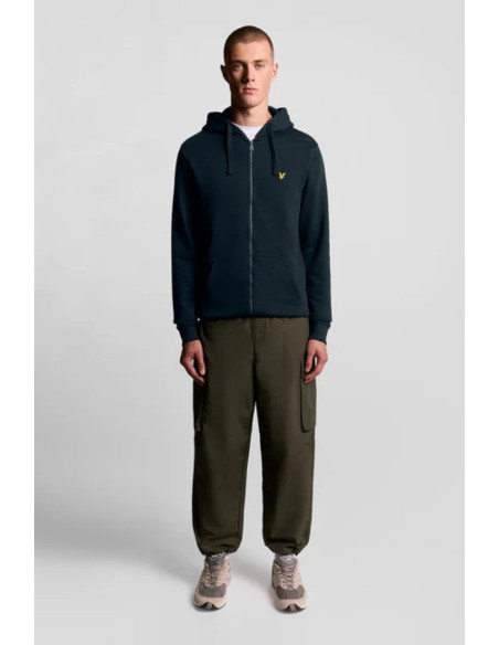 Lyle & Scott felpa a zip con cappuccio in cotone ML420VOG [01d3c7d1]