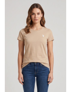 US Polo ASSN t-shirt in cotone con logo ricamato Lucy US43354020 [305304b0]