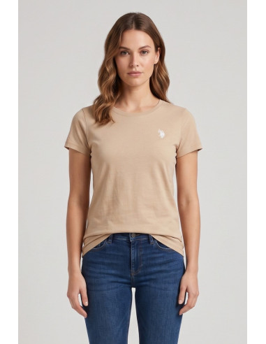 US Polo ASSN t-shirt in cotone con logo ricamato Lucy US43354020 [305304b0]