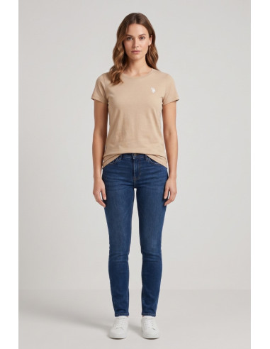 US Polo ASSN t-shirt in cotone con logo ricamato Lucy US43354020 [5e6886b9]