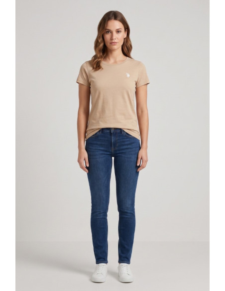 US Polo ASSN t-shirt in cotone con logo ricamato Lucy US43354020 [5e6886b9]