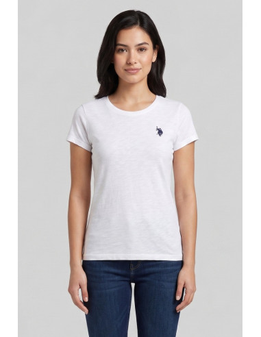 US Polo ASSN t-shirt in cotone con logo ricamato Lucy US43354020 [1485a3b9]