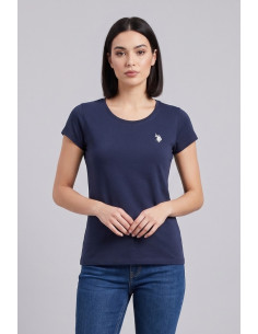 US Polo ASSN t-shirt in cotone con logo ricamato Lucy US43354020 [8f9b19bf]