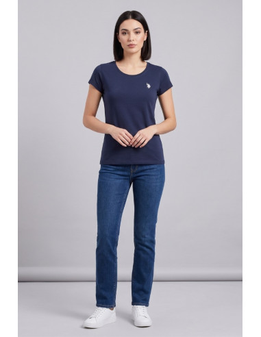 US Polo ASSN t-shirt in cotone con logo ricamato Lucy US43354020 [e1a09bb6]