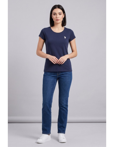 US Polo ASSN t-shirt in cotone con logo ricamato Lucy US43354020 [e1a09bb6]