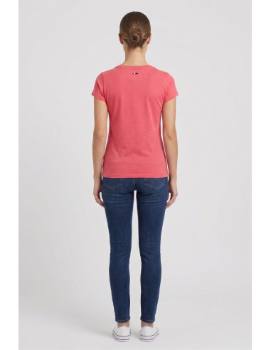 US Polo ASSN t-shirt in cotone con logo ricamato Lucy US43354020 [0074af32]
