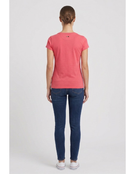 US Polo ASSN t-shirt in cotone con logo ricamato Lucy US43354020 [0074af32]