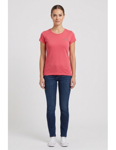 US Polo ASSN t-shirt in cotone con logo ricamato Lucy US43354020 [b7696e36]