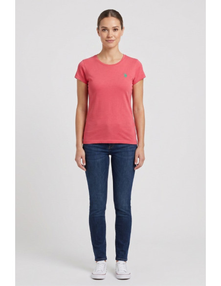 US Polo ASSN t-shirt in cotone con logo ricamato Lucy US43354020 [b7696e36]