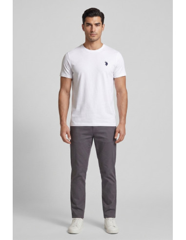 US Polo ASSN t-shirt in cotone con logo ricamato Luca US43154001 [129cf9f1]