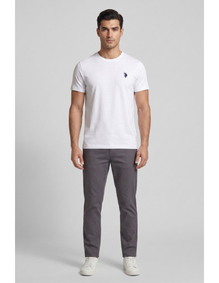 US Polo ASSN t-shirt in cotone con logo ricamato Luca US43154001 [129cf9f1]