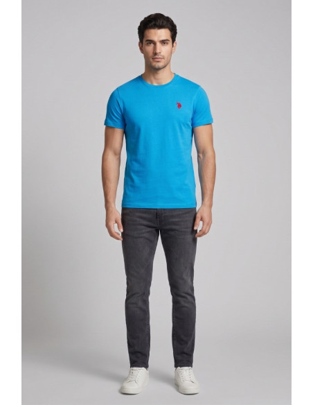 US Polo ASSN t-shirt in cotone con logo ricamato Luca US43154001 [39cb2fd2]