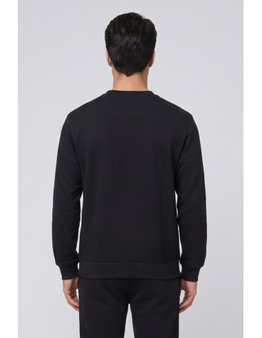 Moschino felpa girocollo in cotone con stampa logo sul fondo V1A1711-4418 [73492af6]