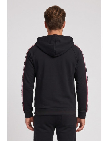 Moschino felpa in cotone stretch con zip e bande logate V1A1782-4409 [9c07235c]