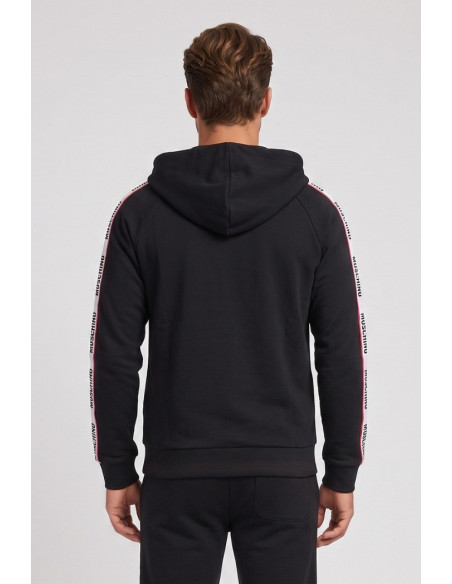 Moschino felpa in cotone stretch con zip e bande logate V1A1782-4409 [9c07235c]