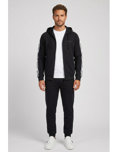 Moschino felpa in cotone stretch con zip e bande logate V1A1782-4409 [99576442]