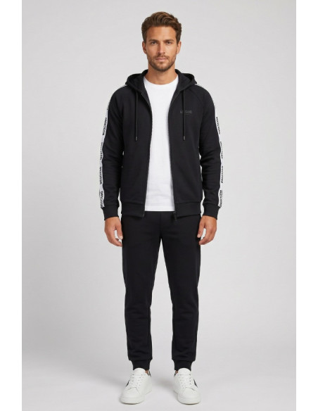 Moschino felpa in cotone stretch con zip e bande logate V1A1782-4409 [99576442]