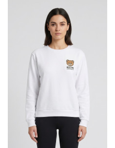 Moschino felpa girocollo in cotone stretch con logo orso V6A1705-4409 [99876743]
