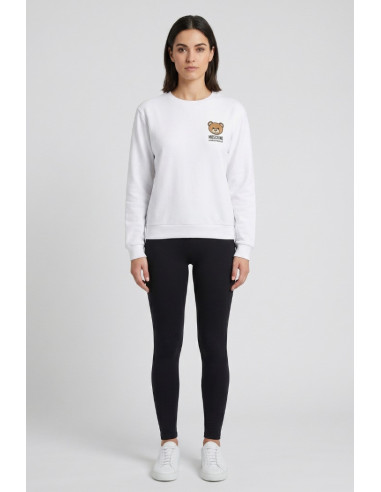 Moschino felpa girocollo in cotone stretch con logo orso V6A1705-4409 [f7bce54a]