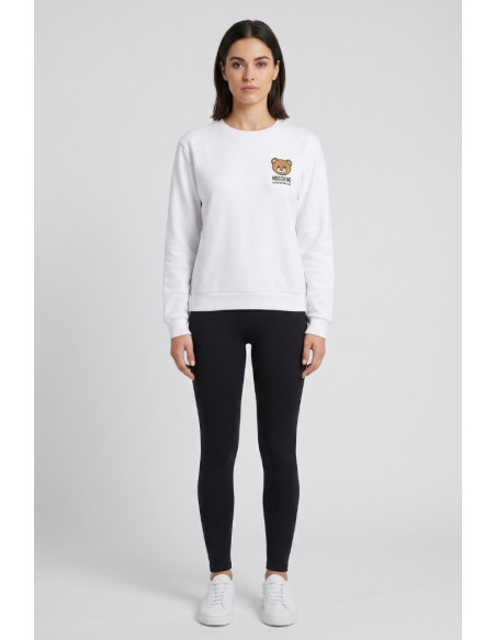 Moschino felpa girocollo in cotone stretch con logo orso V6A1705-4409 [f7bce54a]