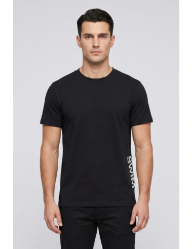 Moschino t-shirt in jersey di cotone con logo laterale V3A0705-9425 [faf9e73b]