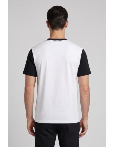 Moschino t-shirt in jersey di cotone con logo laterale V3A0705-9425 [94c26532]