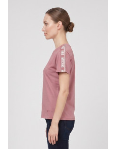 Moschino t-shirt in cotone delavè con bande logate V6A0703-4437 [576ad3b9] 2