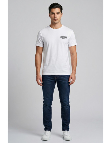 Moschino t-shirt in jersey di cotone con stampa logo V3A0701-9421 [5d7b33f9]